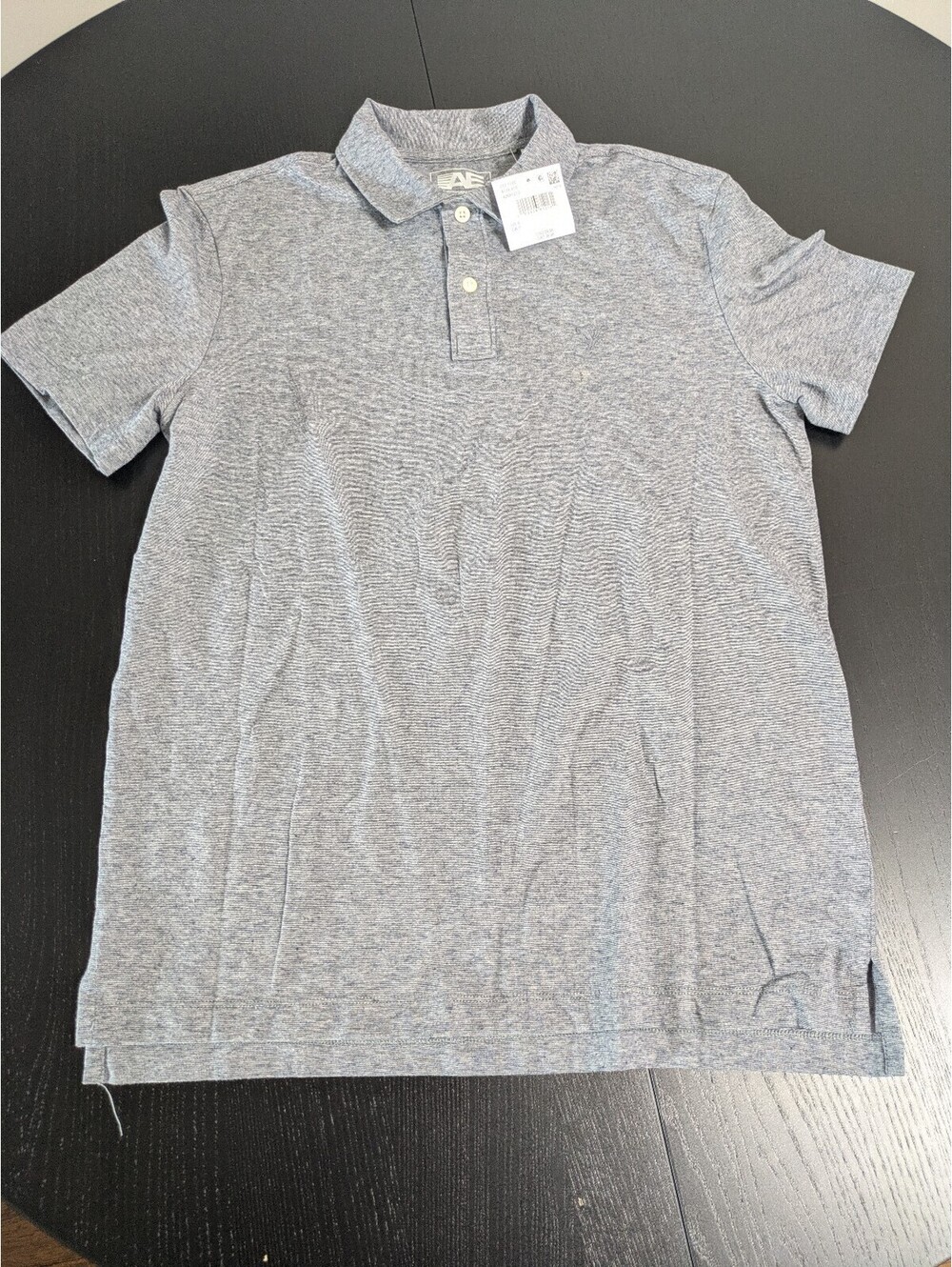 American Eagle Men's Heather Gray Polo Shirt Size Small